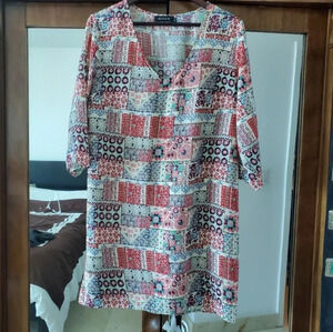 Dress patchworks XL 3/4 sleeves